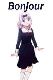 gif animé bonjour fille